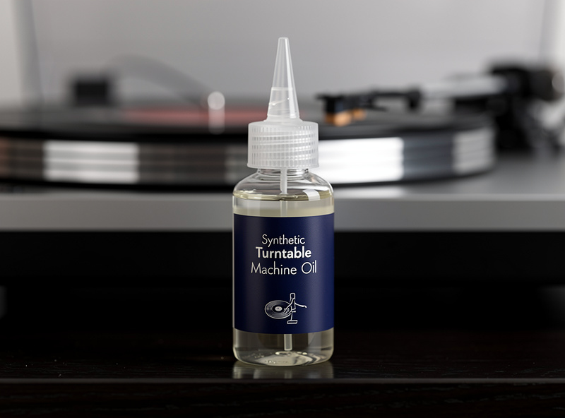 Synthetic machine oil bottle