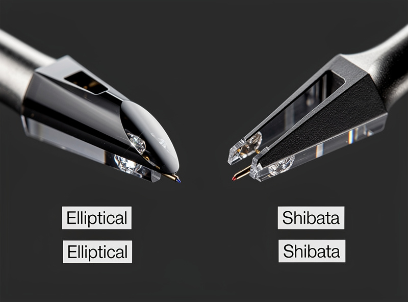 Cartridge stylus profile close-up
