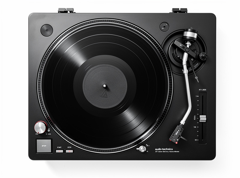 Audio-Technica AT-LP60X turntable top-down view showing controls
