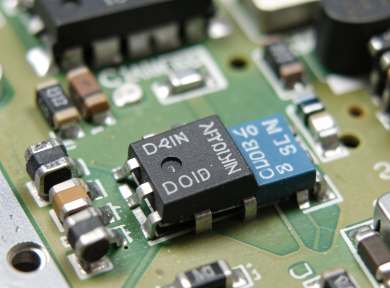 Close-up of DIP switches on an adjustable phono stage set for moving-coil gain and loading