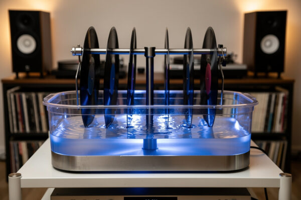 Ultrasonic record cleaning