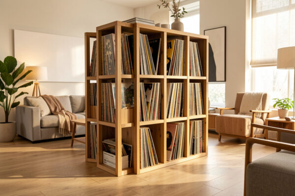 Vinyl record shelf